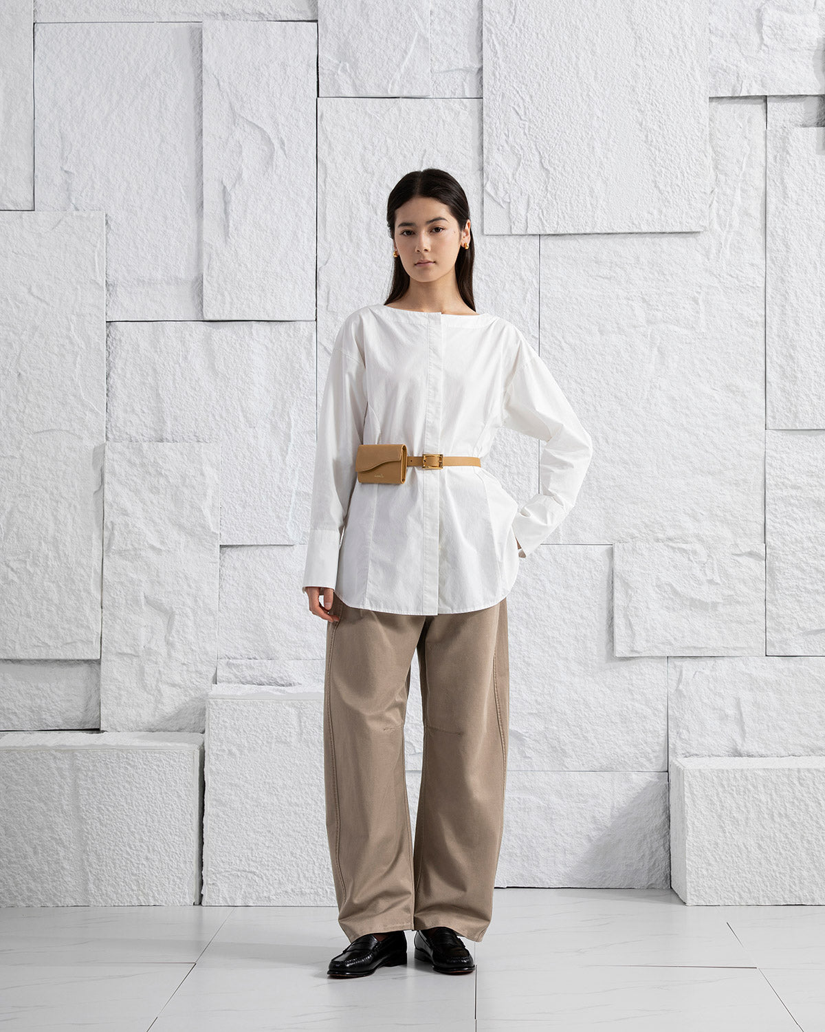 Lark Pocket Belt Womens Leather Belt With Attached Wallet Pocket Wallet