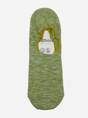 Green Melange Organic Cotton Melange No-Show Sock