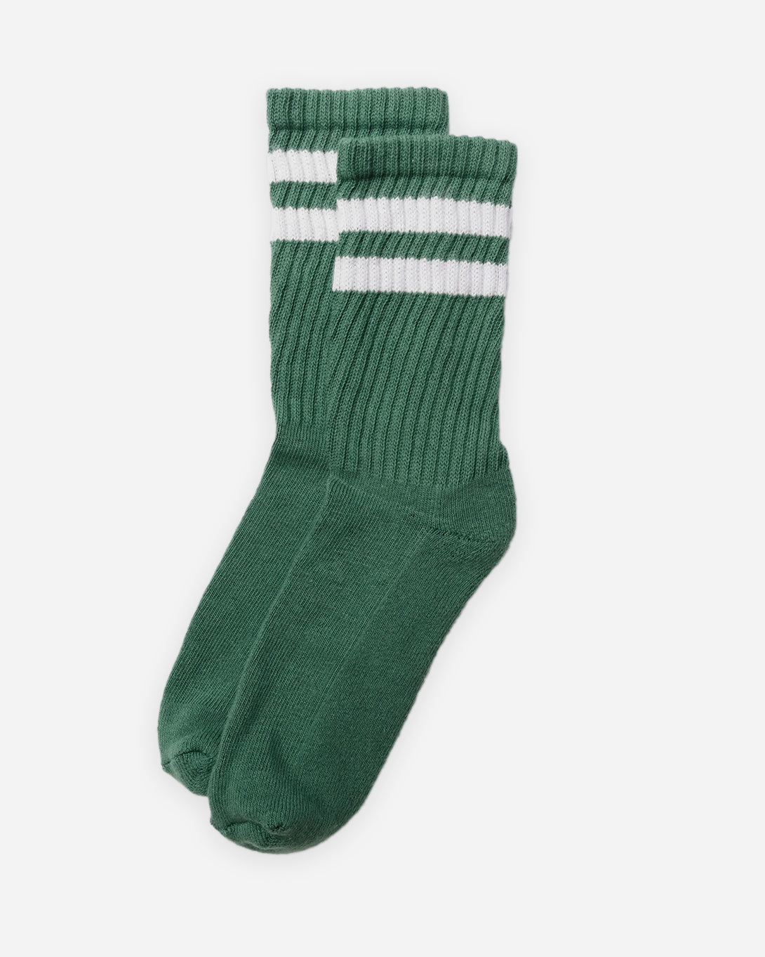 Green The Retro Double Stripe American Trench High Socks