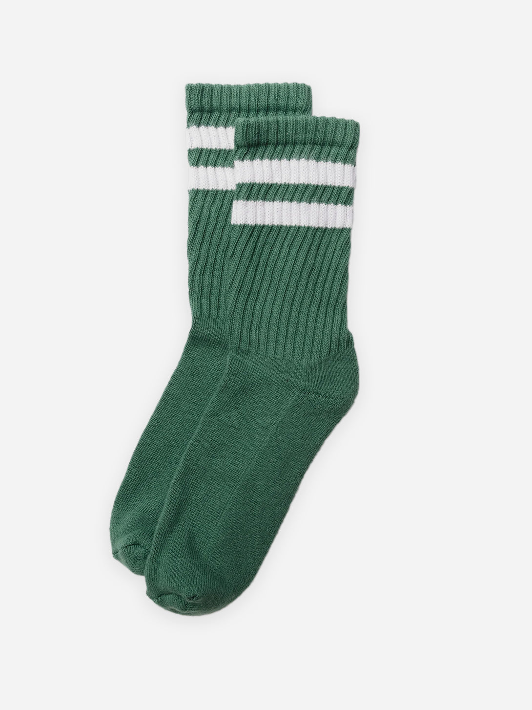 Green The Retro Double Stripe American Trench High Socks