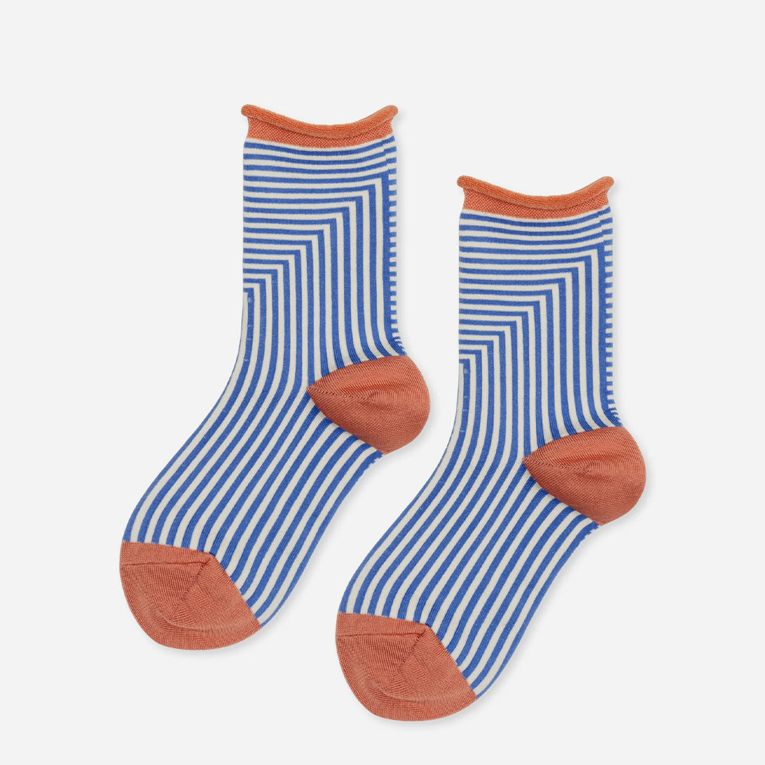 Cornflower Corbusier Crew Hansel From Basel Socks