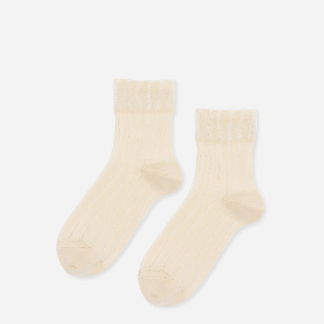 Nude Mykonos Sheer Short Crew Hansel From Basel Sheer Crew Socks