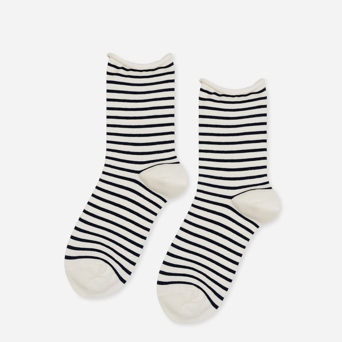 Blue Nautical Stripe Crew Hansel From Basel Striped Crew Socks