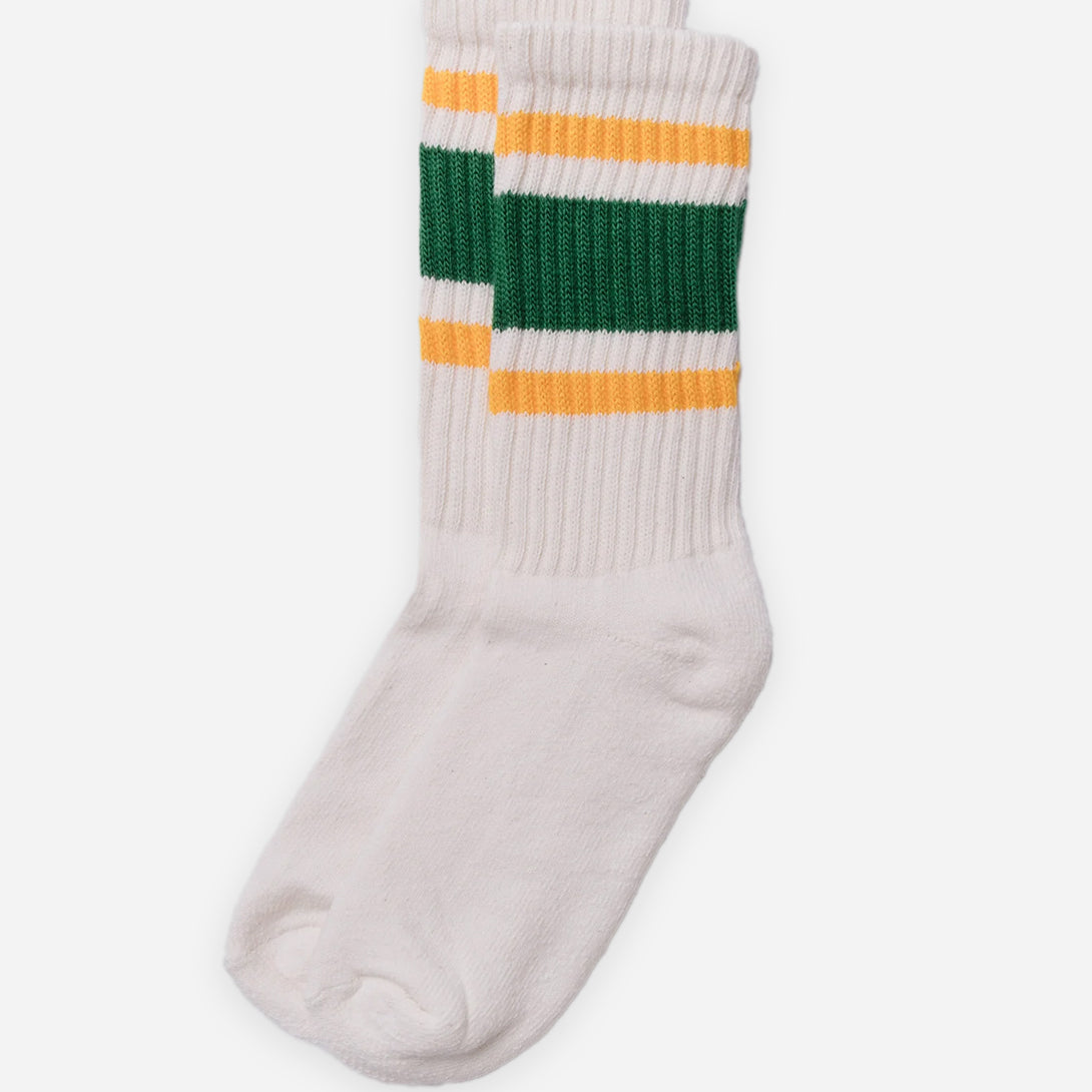Kelly/Gold The Retro Stripe American Trench High Socks