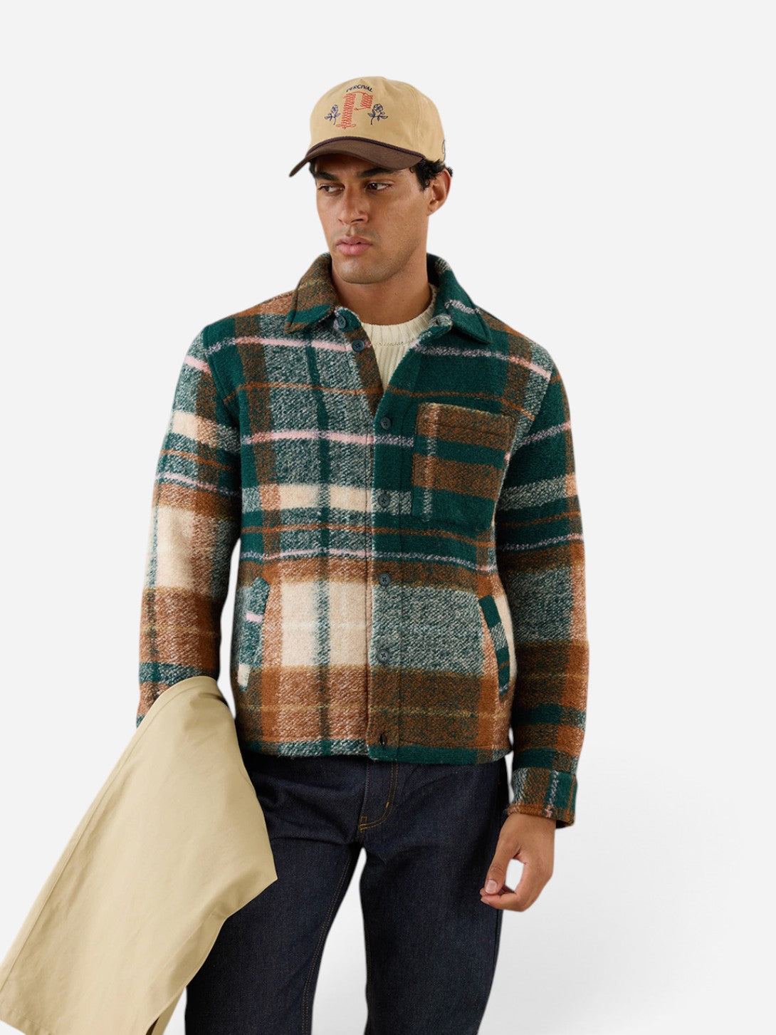 Check Knowles Check Overshirt Mens Overshirt Percival Clothing