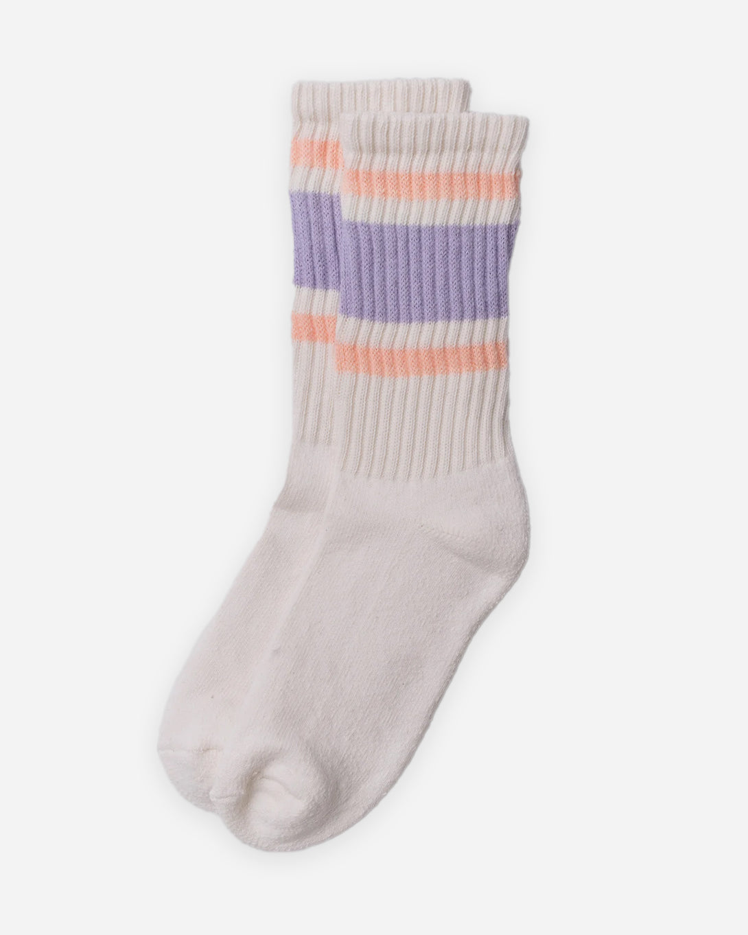 Lilac/Peach The Retro Stripe American Trench High Socks