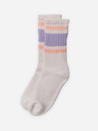 Lilac/Peach The Retro Stripe American Trench High Socks