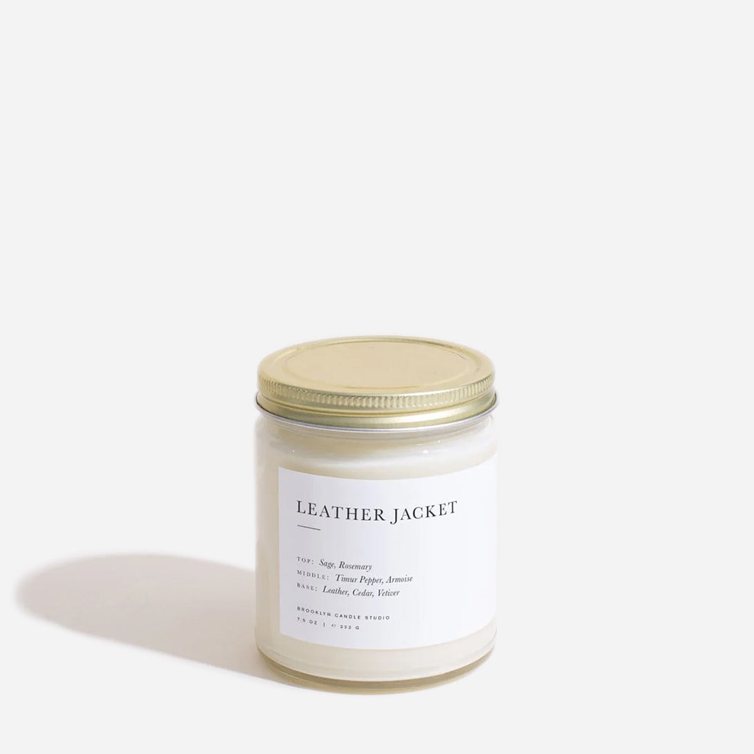 Leather Jacket Jar Candle Brooklyn Candle Studio