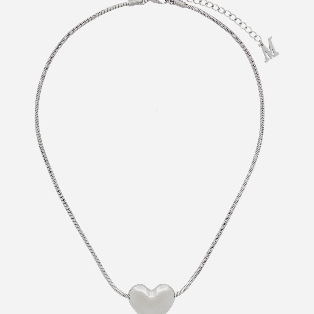 Stainless Steel Marland Backus Lonely Heart Necklace