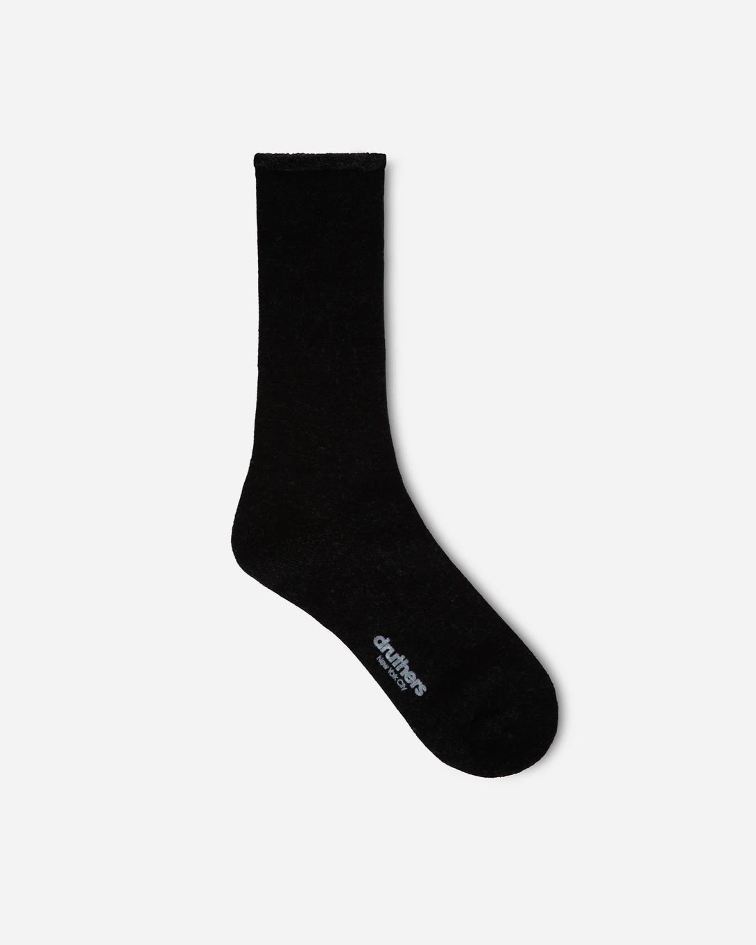 Black Marled Merino Wool Japanese House Sock Druthers