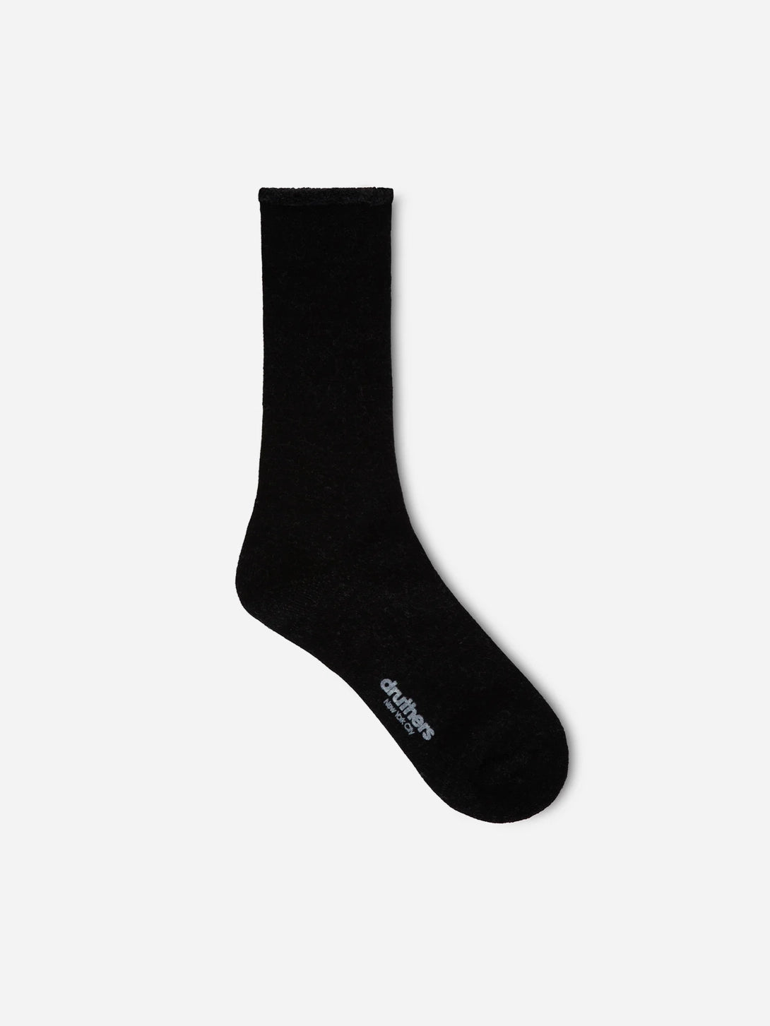 Black Marled Merino Wool Japanese House Sock Druthers
