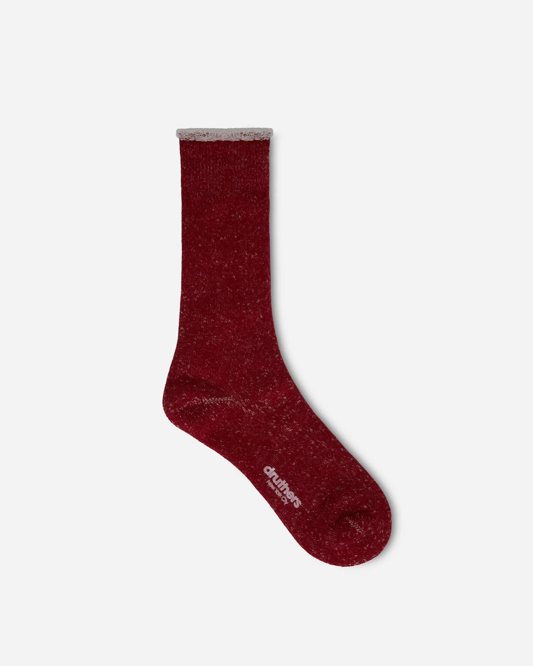Red Marled Merino Wool Japanese House Sock Druthers
