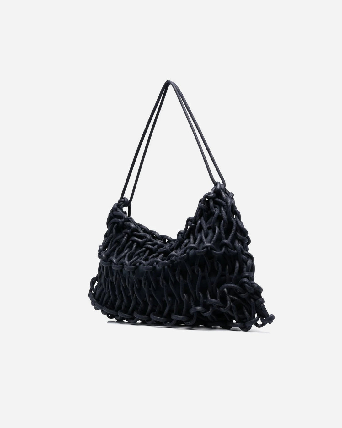Black Nadia Bag Alienina Woven Sustainable Luxury Shoulder Bag