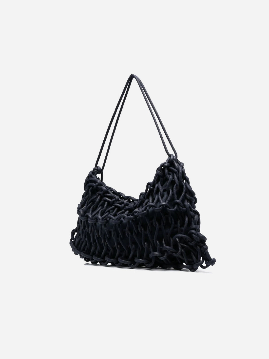 Black Nadia Bag Alienina Woven Sustainable Luxury Shoulder Bag