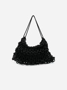 Black Nadia Bag Alienina Woven Sustainable Luxury Shoulder Bag