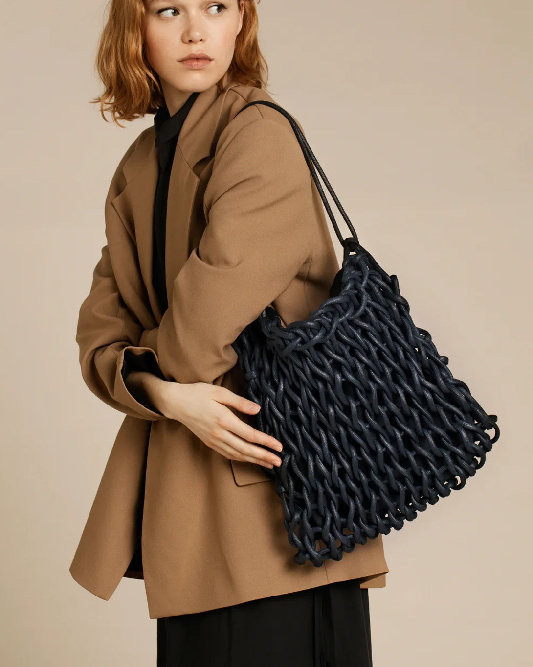 Navy Sara Bag Alienina Sustainable Luxury Shoulder Bag