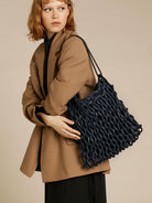 Navy Sara Bag Alienina Sustainable Luxury Shoulder Bag