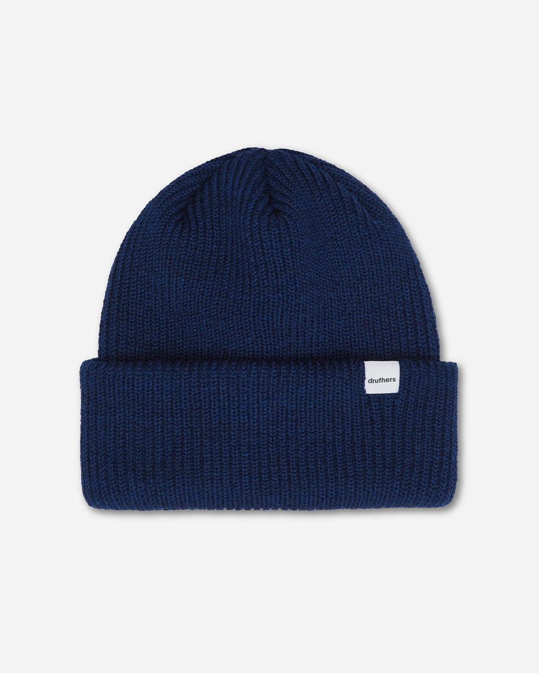 Navy Merino Wool Knit Beanie