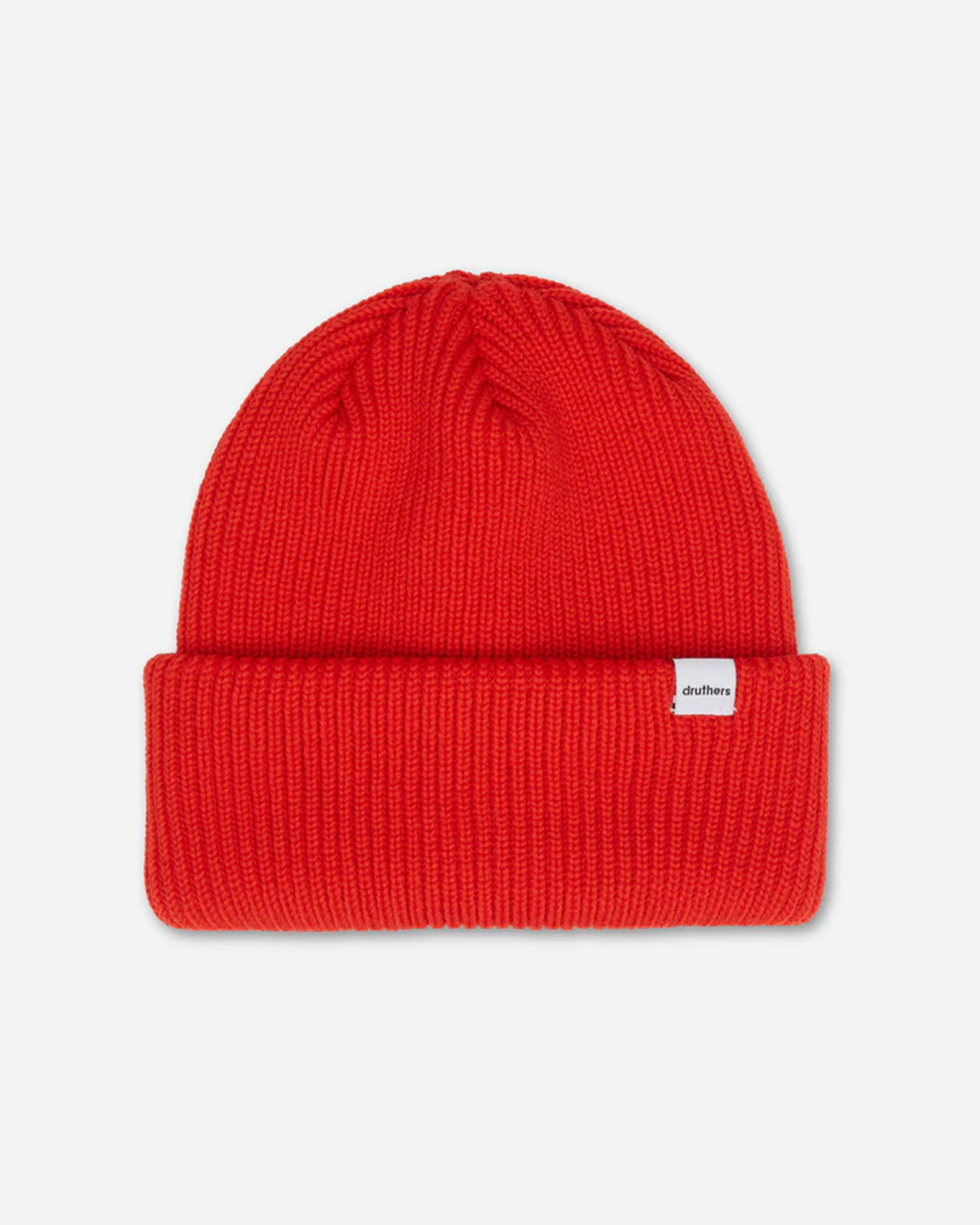 Red Merino Wool Knit Beanie
