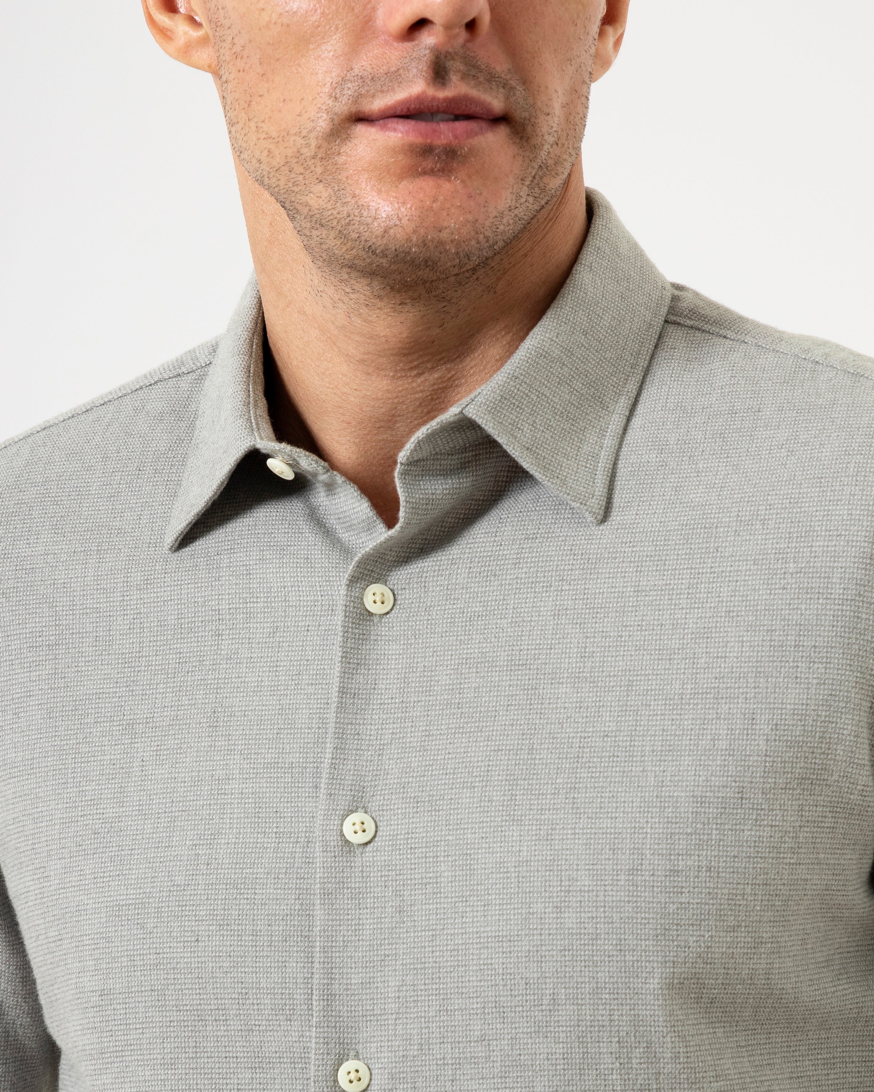 Grey Heather Arik Flannel Shirt Mens Point Collar Flannel Shirt Casual Button Up Shirt Soft Fabric