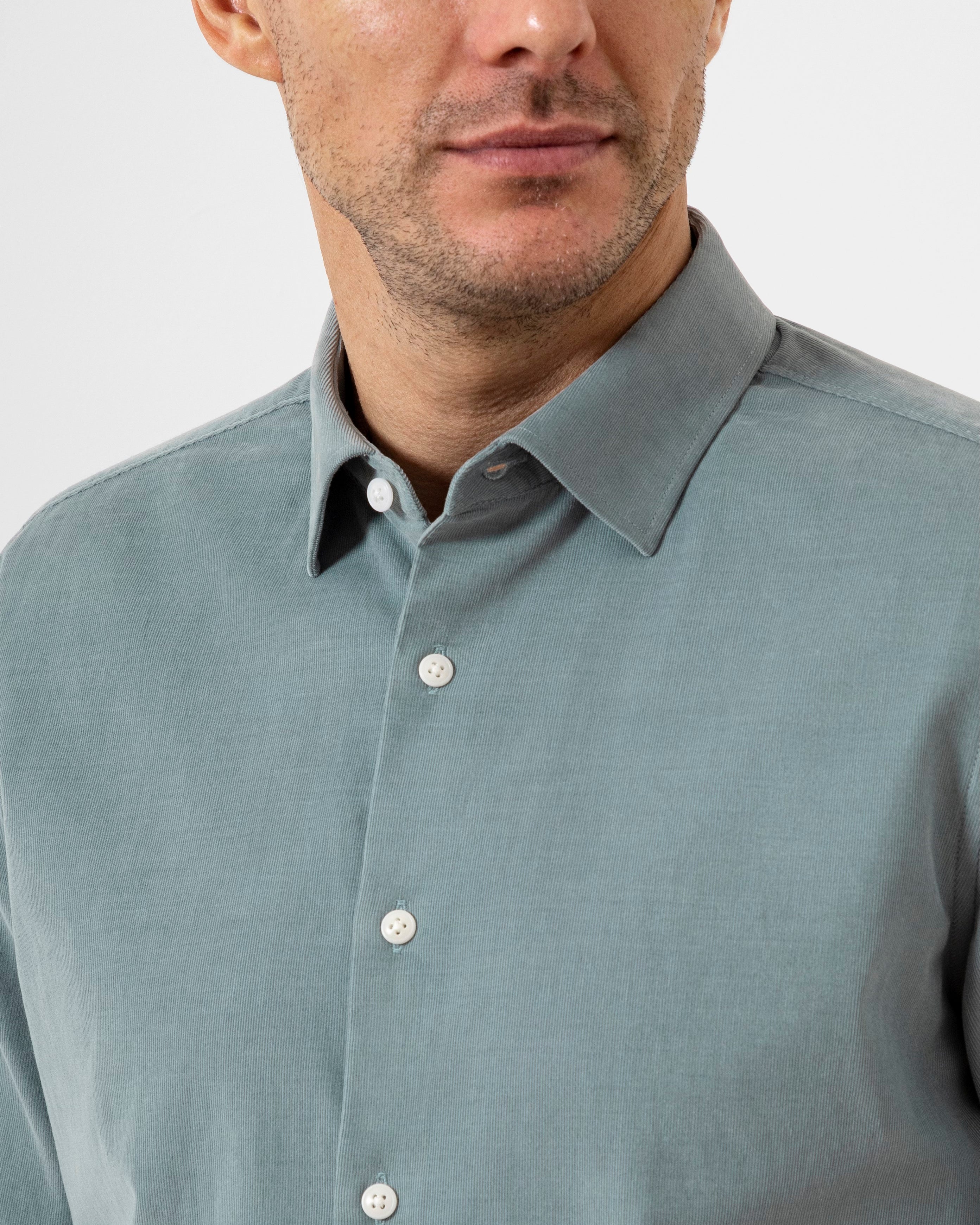 Lead Adrian Corduroy Shirt Mens Button Up Spread Collar Shirt Lightweight Corduroy