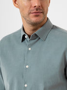 Lead Adrian Corduroy Shirt Mens Button Up Spread Collar Shirt Lightweight Corduroy