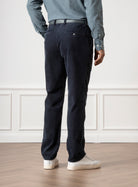 Dk Navy Niles Corduroy Trousers Mens Pleated Corduroy Pants Soft Brushed Corduroy Trousers