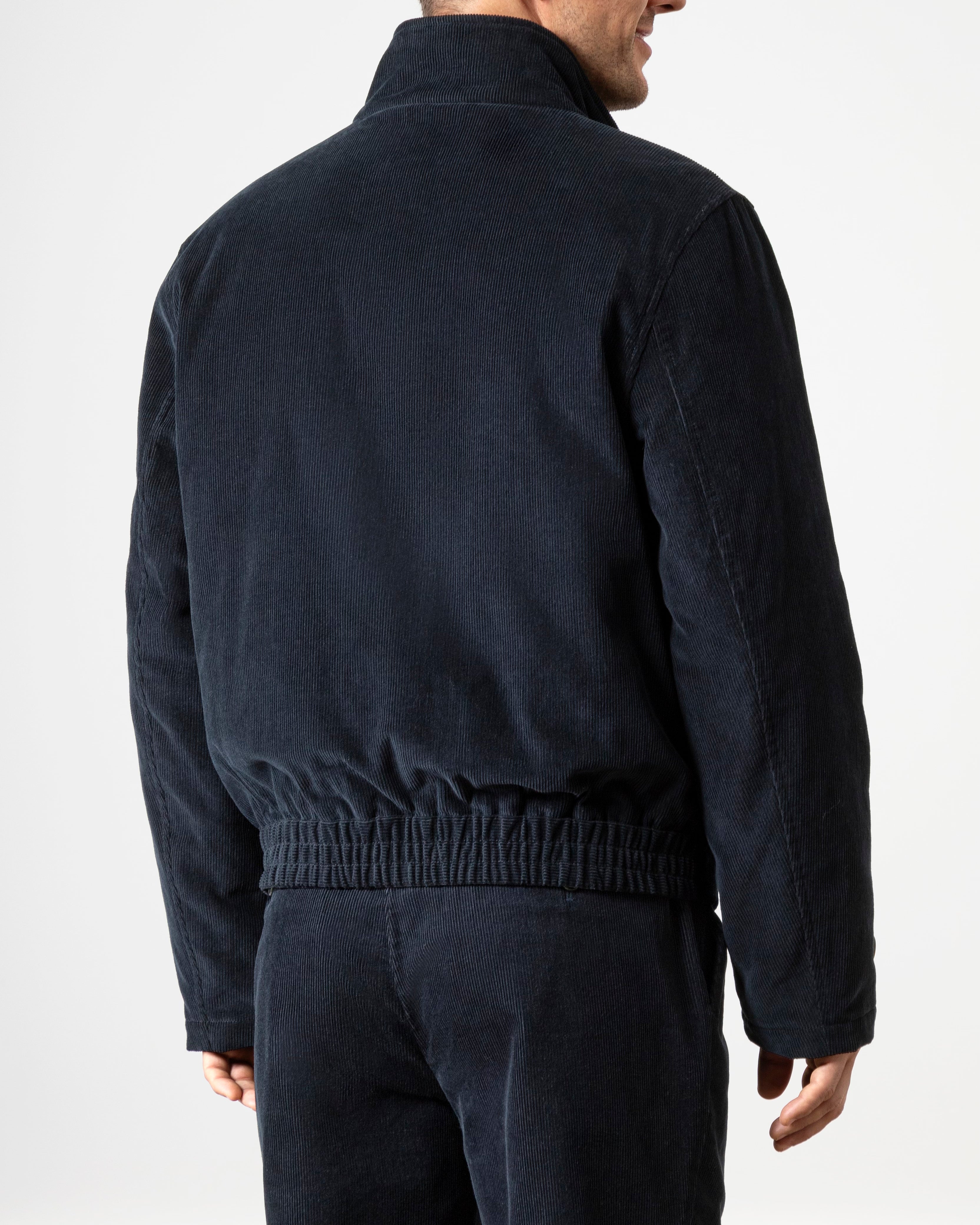Dk Navy Barretto Padded Corduroy Jacket Mens Corduroy Insulated Jacket Warm Corduroy Coat Padded