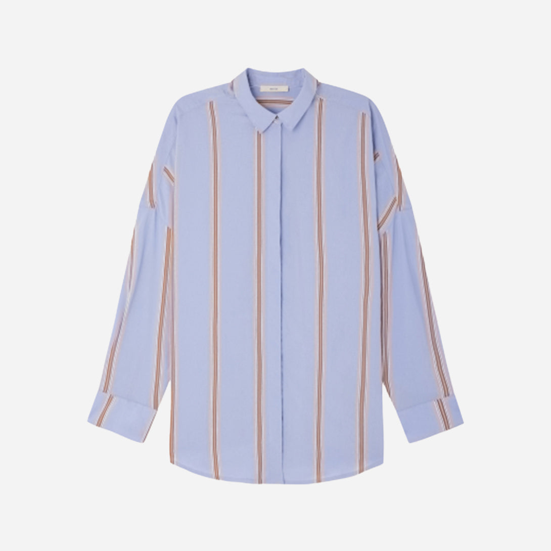 Lavender Malt Celona Womens Sessun Shirt Striped Womens Button Up