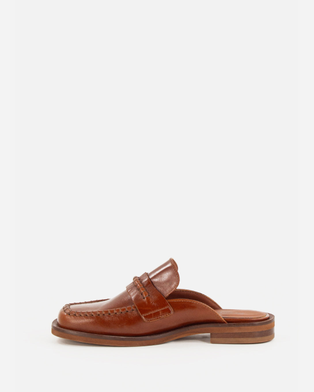 Cognac Leather Divi Sessun Womens Leather Shoes Womens Slip On Flats