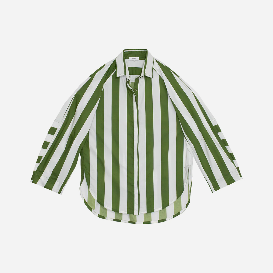 Verdent Stripe Paseo Mikoh Womens Shirt Womens Button Down Collared Shirt