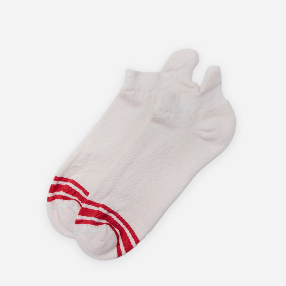 Red The Hidden Stripe American Trench Socks Ankle Sock