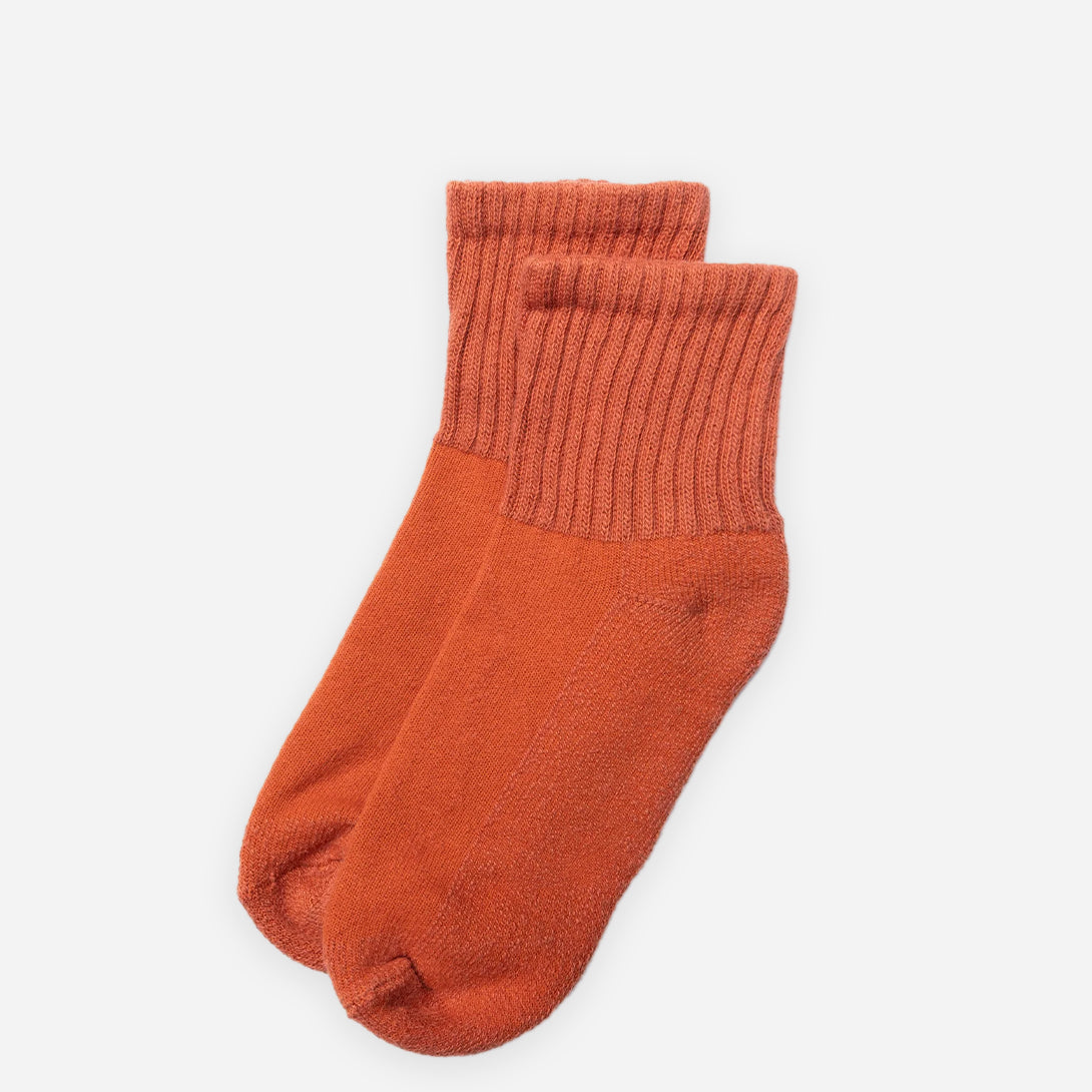 Rust The Solids Quarter Crew American Trench Socks