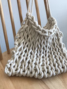 Natural White Sara Alienina Sustainable Luxury Shoulder Bag Woven Purse