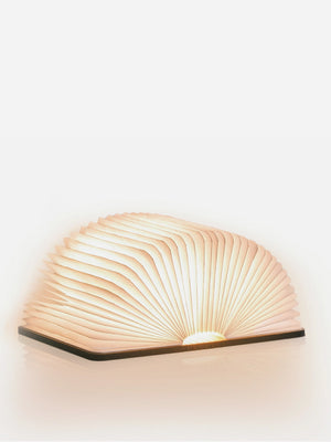 Brown Walnut Smart Book Gingko Nightstand Light Reading Lamp Bedside Table Nightlight Creative Ambient Lighting