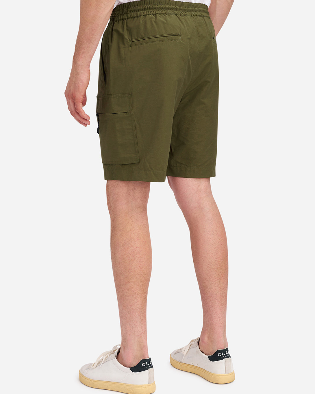 Earthy Olive Men's Marlo Cotton Nylon Shorts