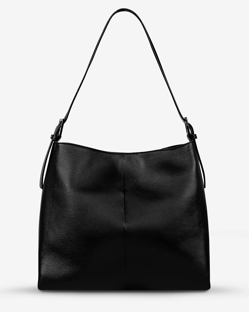 Black Forget About It Status Anxiety Leather Bag Womens Shopping Bag Womens Carry Bag