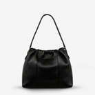 Black Point of No Return Womens Status Anxiety Bag Womens Leather Drawstring Bag