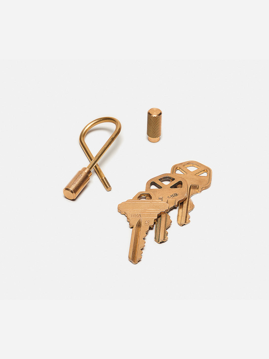Brass Closed Helix Keyring Men’s Craighill keychain ONS Clothing