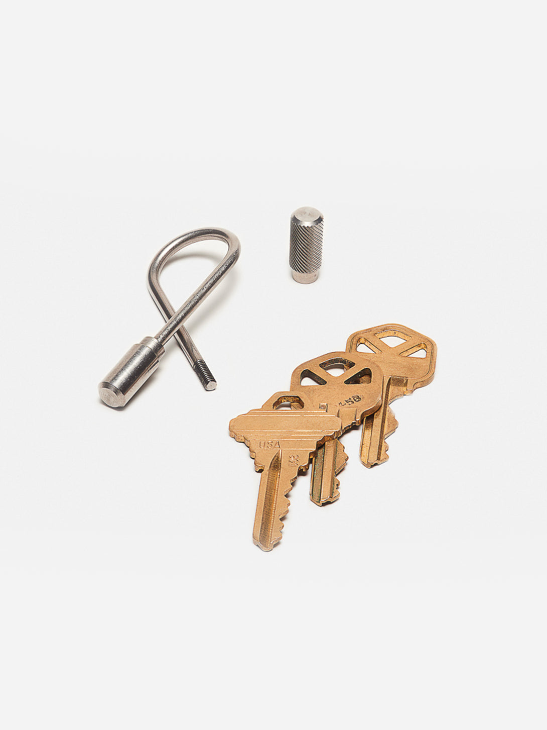 Steel Closed Helix Keyring Men’s Craighill keychain ONS Clothing