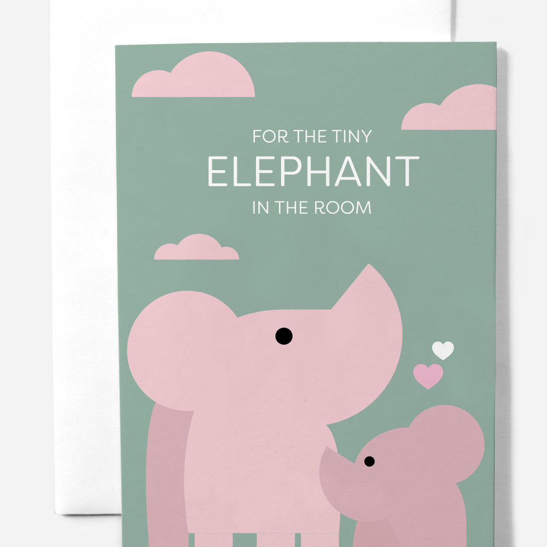 LITTLE ELEPHANT IN ROOM Nice AF Greeting Card