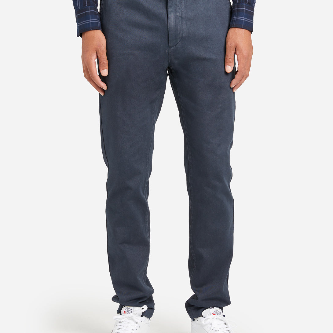 MID BLUE mens chino pants rider chino mid blue ons clothing