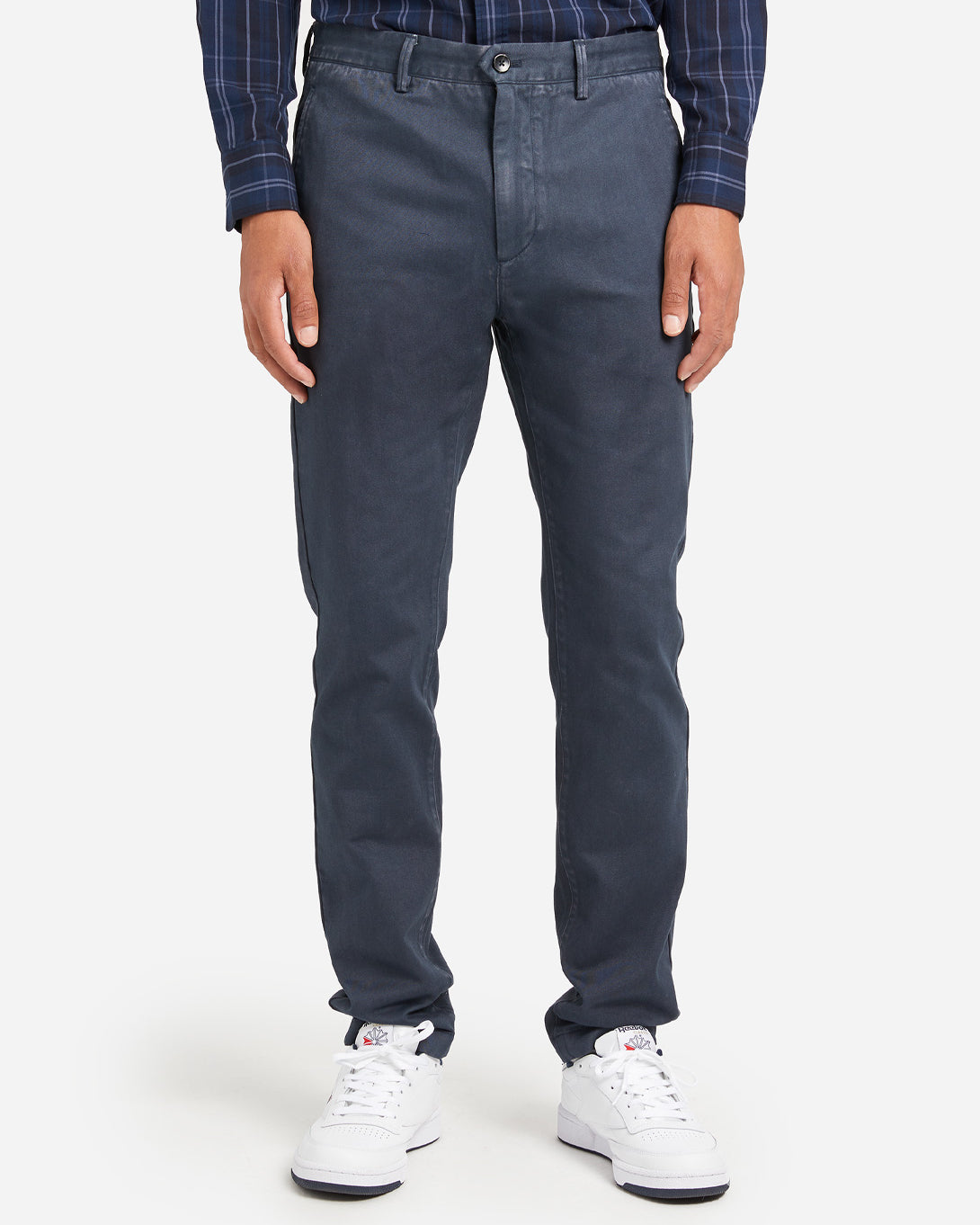MID BLUE mens chino pants rider chino mid blue ons clothing