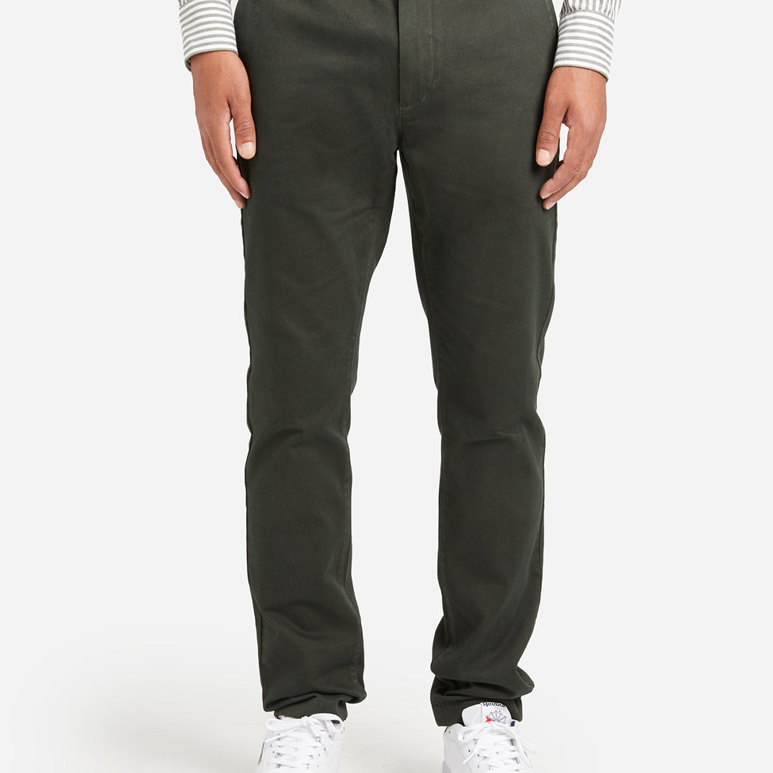 DARK OLIVE GREEN mens chino pants rider chino green ons clothing
