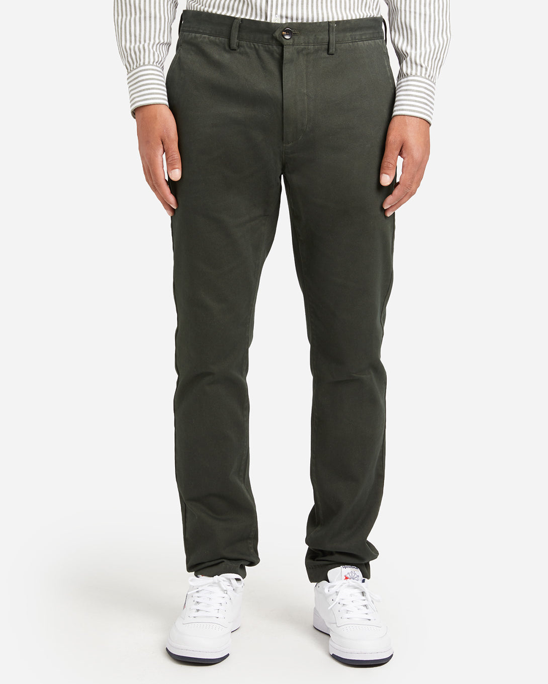 DARK OLIVE GREEN mens chino pants rider chino green ons clothing