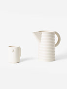 White Pleated Pitcher