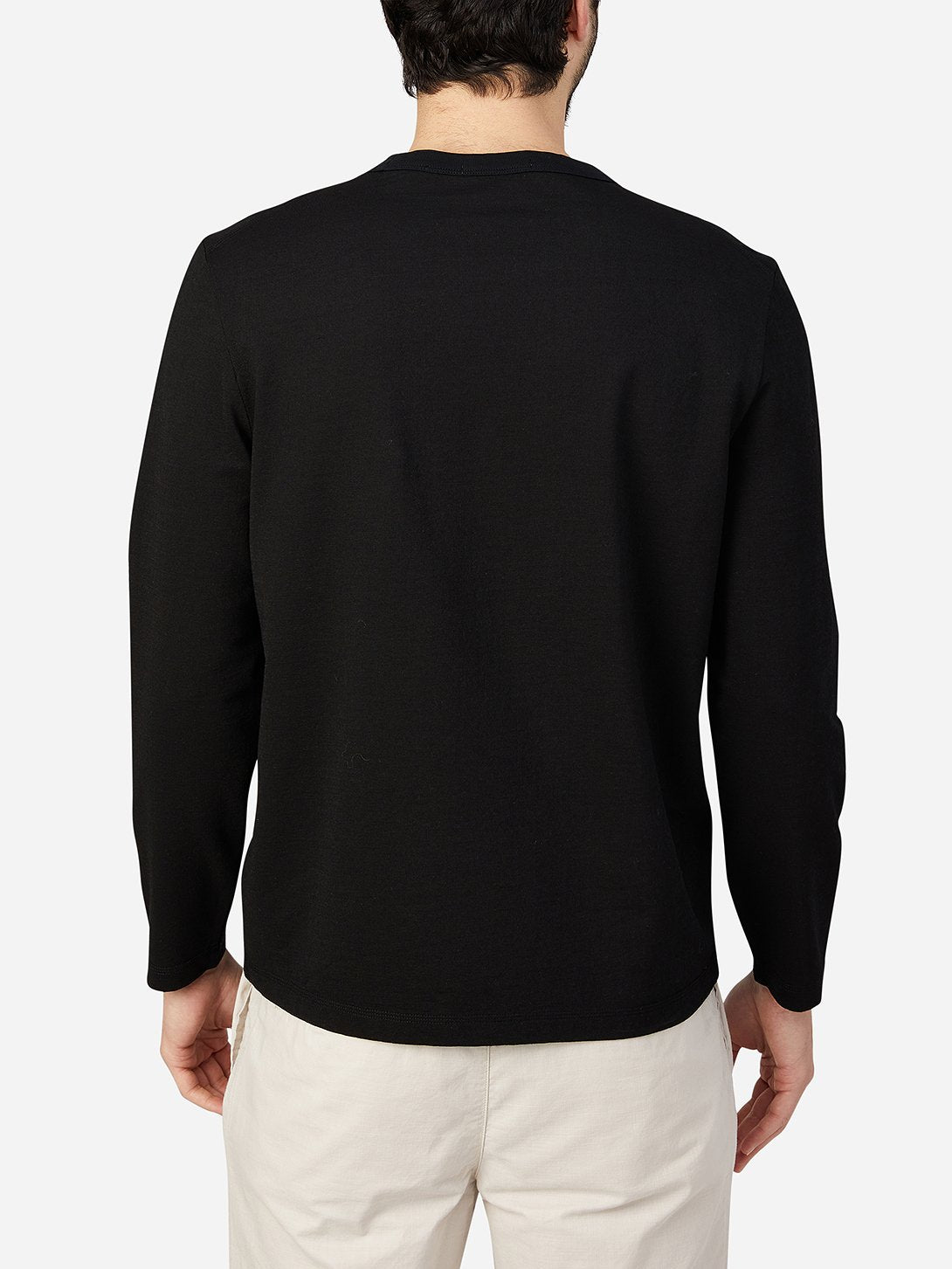 JET BLACK long sleeve shirt for men torrey crew neck tee ons clothing
