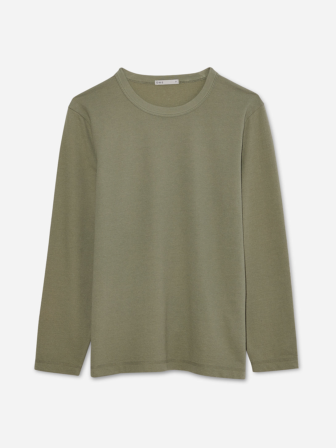 OLIVE GREEN long sleeve shirt for men torrey crew neck tee ons clothing