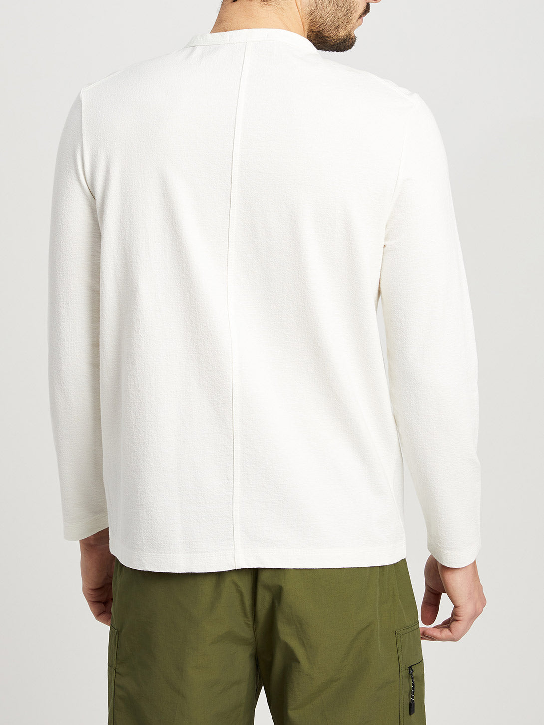 WHITE long sleeve shirt for men torrey crew neck tee ons clothing