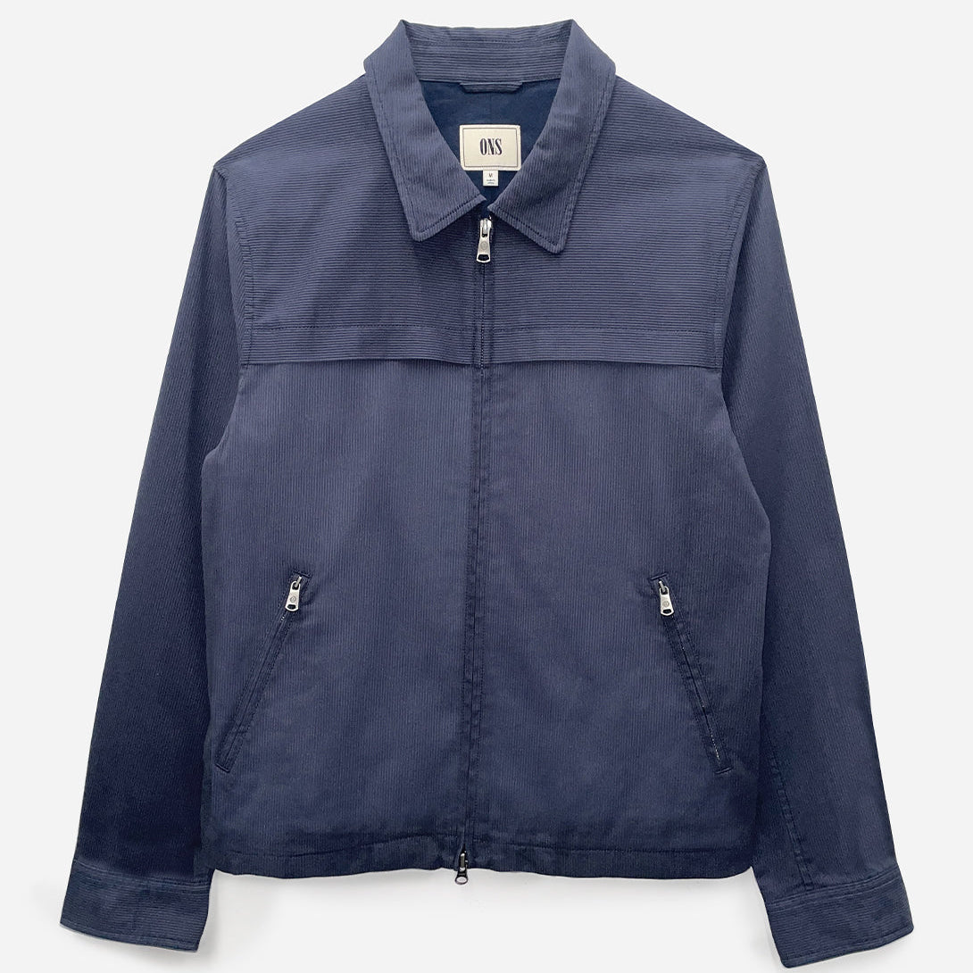 NAVY Dobby Striped Work Jacket ONS Clothing Menswear NYC